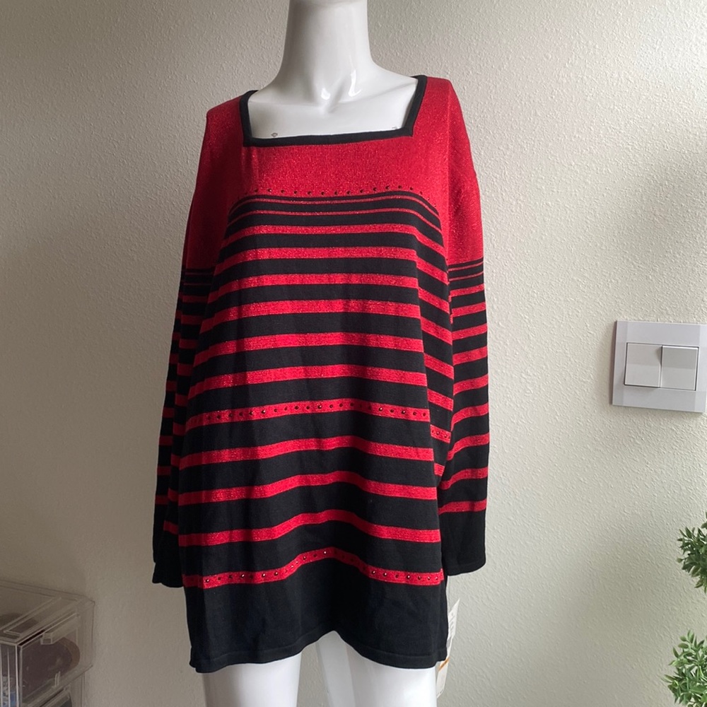 ALFRED DUNNER WOMAN SWEATER TOP SIZE 3X MSRP $62.00 NWT